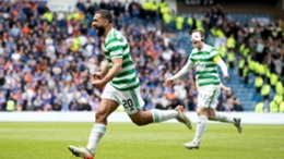 Cameron Carter-Vickers celebrates putting Celtic 2-1 up