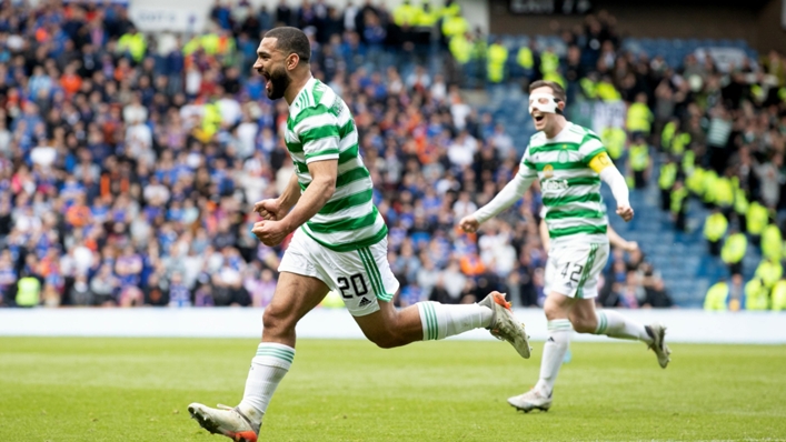 Cameron Carter-Vickers celebrates putting Celtic 2-1 up