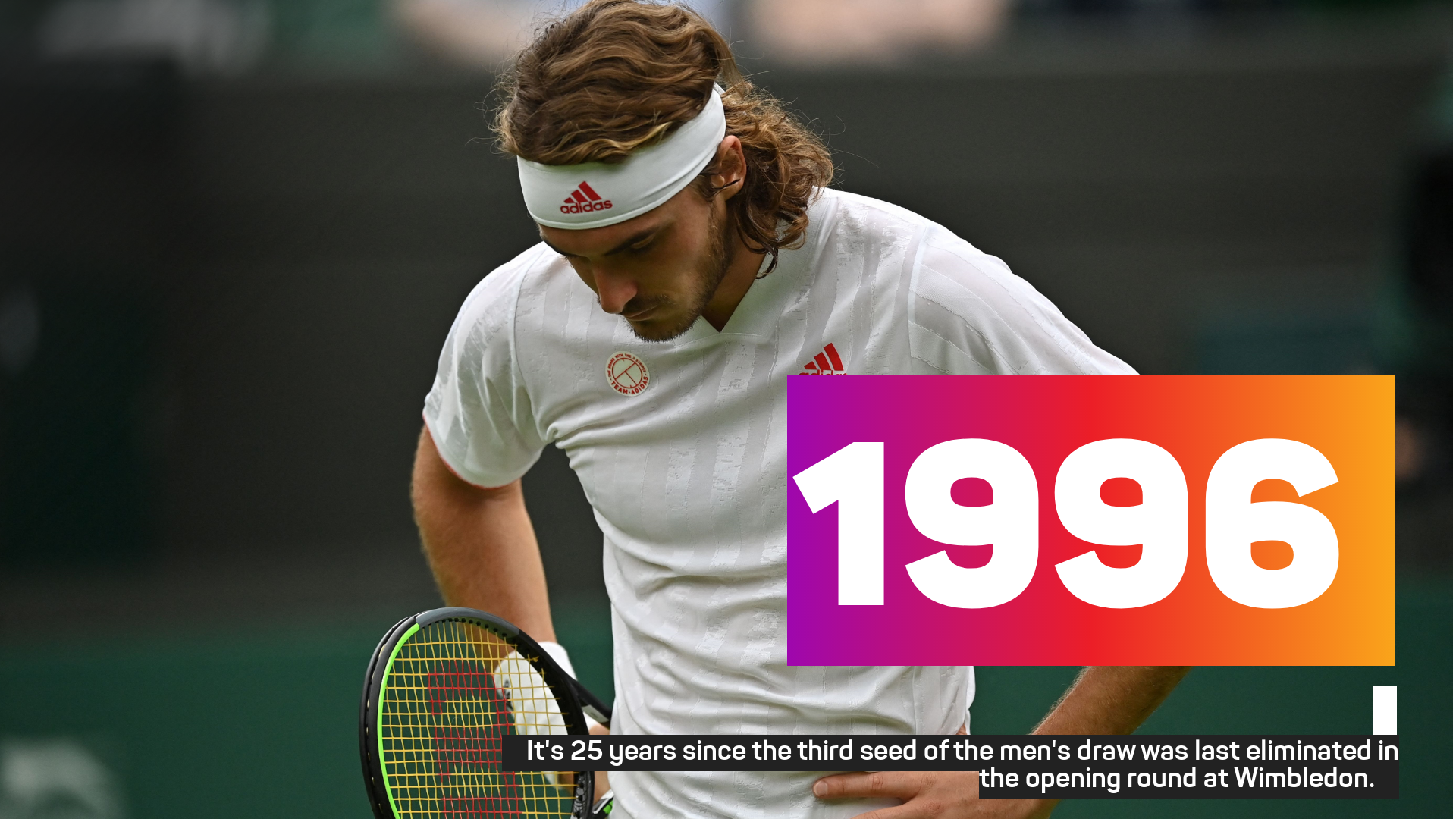 Prior to Stefanos Tsitsipas, the last #3 seeded player to lost in the opening round at the All England Club was Andre Agassi back in 1996.