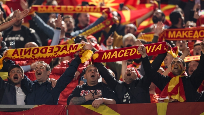 North Macedonia supporters in Palermo for the win over Italy