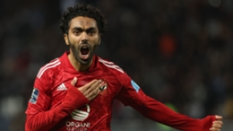 Hussein El-Shahat celebrates his goal against Auckland City