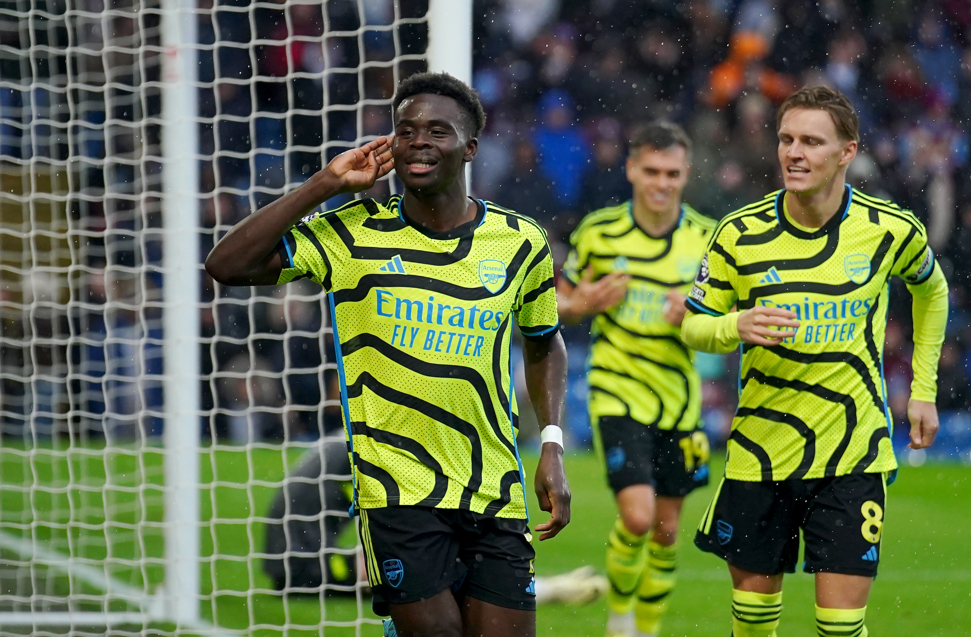 Saka has scored twice in each of the last two games