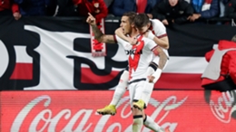 Oscar Trejo celebrates after his second-half winner against Real Madrid on Monday