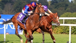 Luxembourg ridden by Ryan Moore (left) wins The Royal Bahrain Irish Champion Stakes during day one of the Longines Irish Champions Weekend at Leopardstown Racecourse in Dublin, Ireland. Picture date: Saturday September 10, 2022.