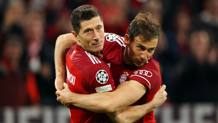 Bayern Munich duo Robert Lewandowski (left) and Leon Goretzka
