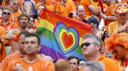 Reports had suggested supporters in Budapest were having rainbow flags confiscated