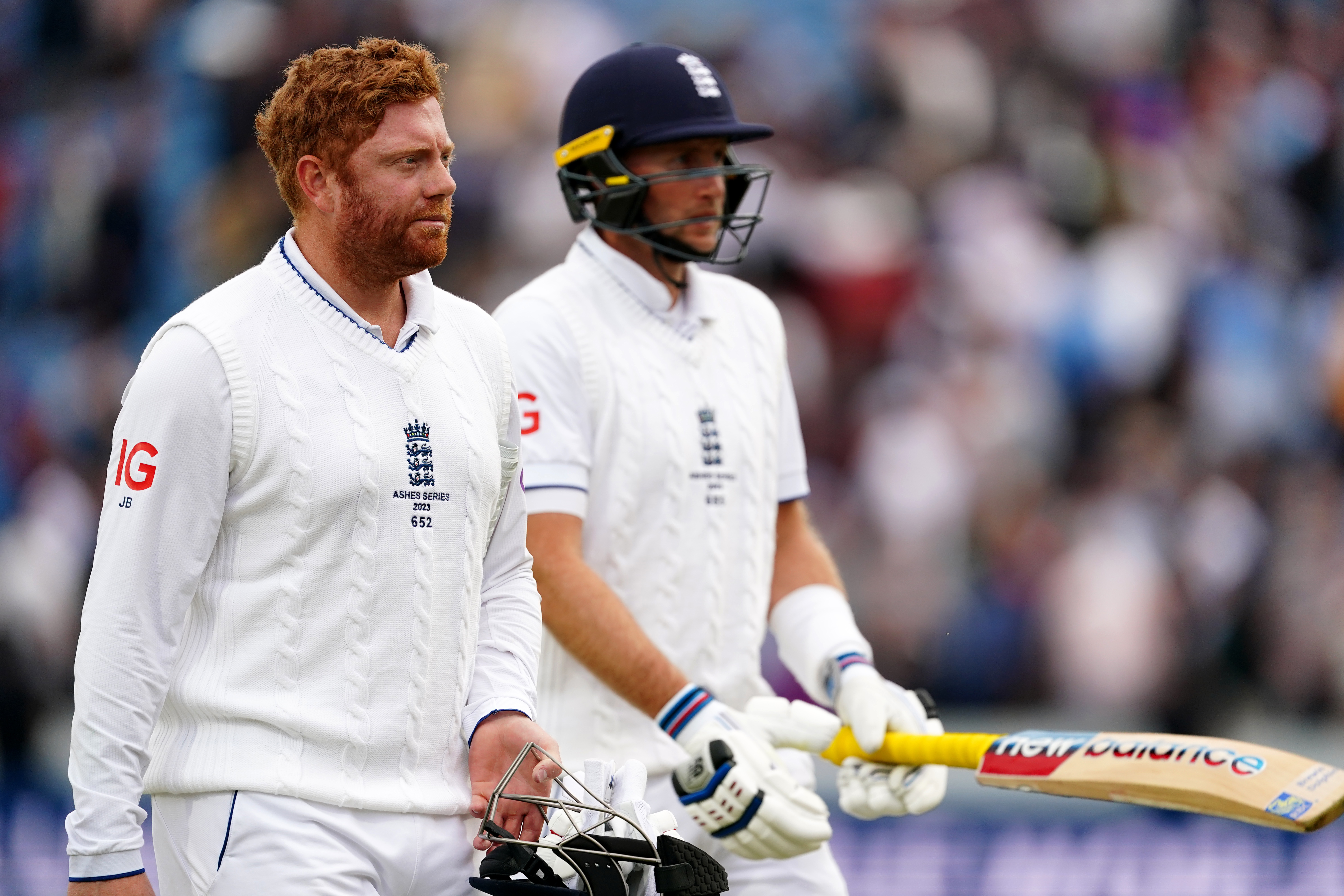 Jonny Bairstow (left) and Joe Root in action for England