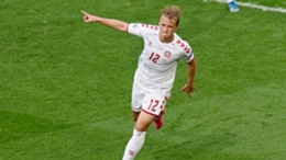 Kasper Dolberg was crucial for Denmark on Saturday