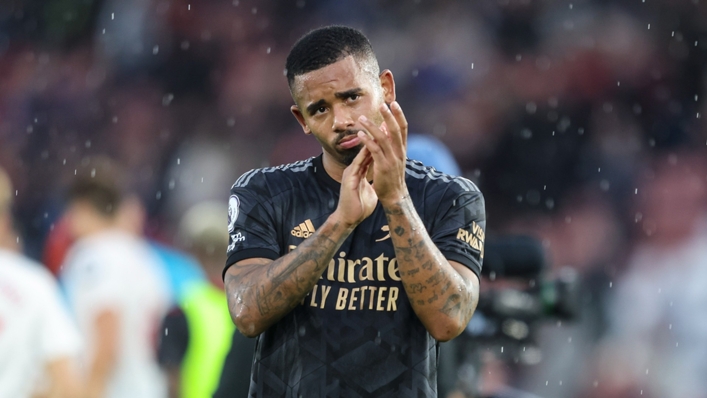 Gabriel Jesus will look to help get leaders Arsenal back on the winning trail