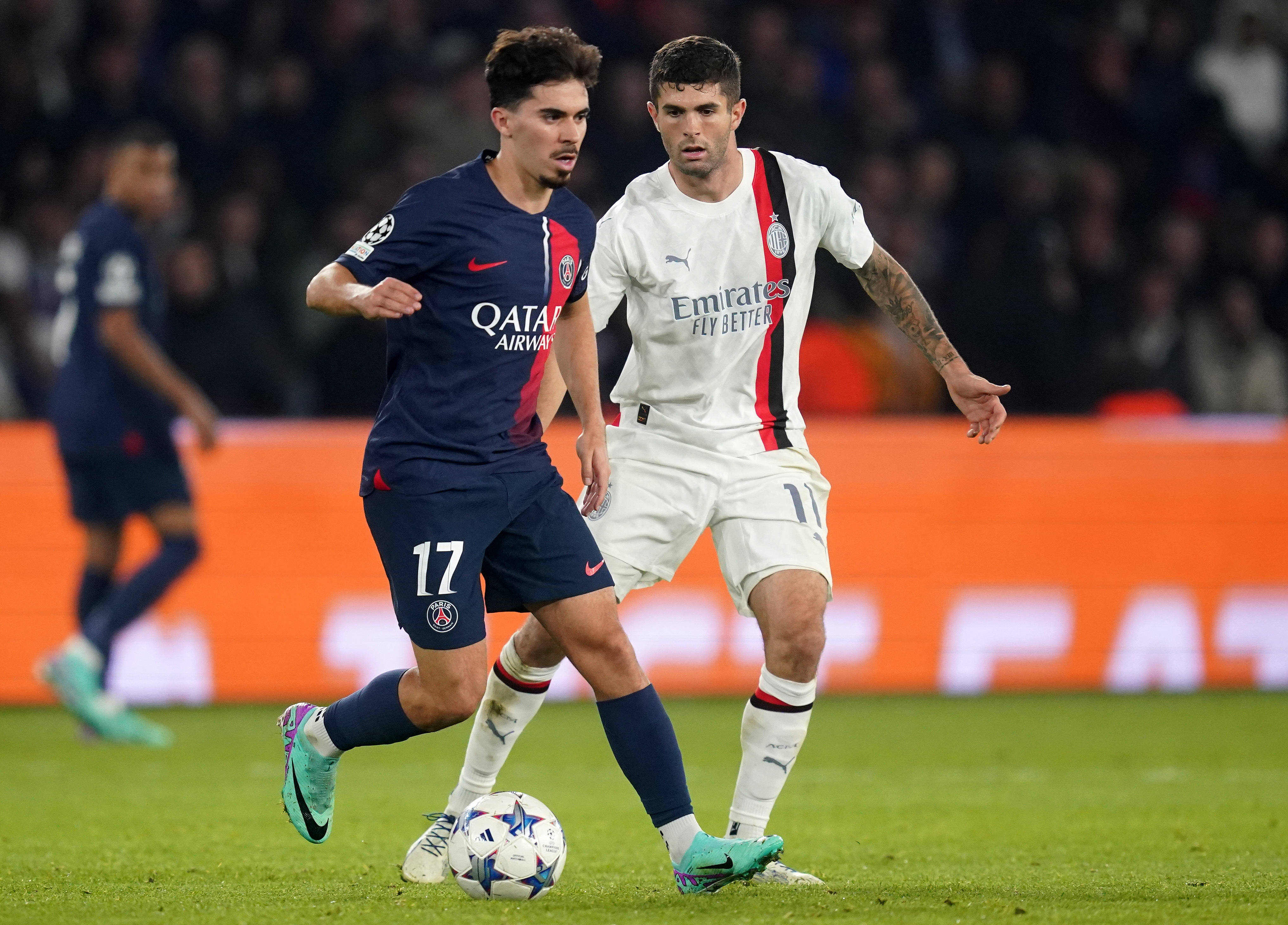 Christian Pulisic, right, is fit to return for Milan