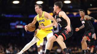 NBA: Short-handed Lakers get 27 points from Luke Kennard to beat Rockets in playoff opener