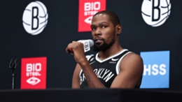 Kevin Durant addressing the media