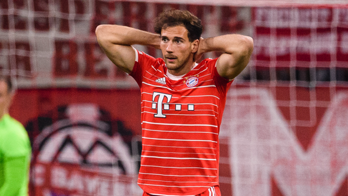 Leon Goretzka of Bayern Munich reacts during the Champions League group match against Barcelona