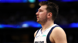 Luka Doncic of the Dallas Mavericks looks on during the second quarter against the Golden State Warriors in Game 4 of the 2022 NBA Playoffs Western Conference Finals