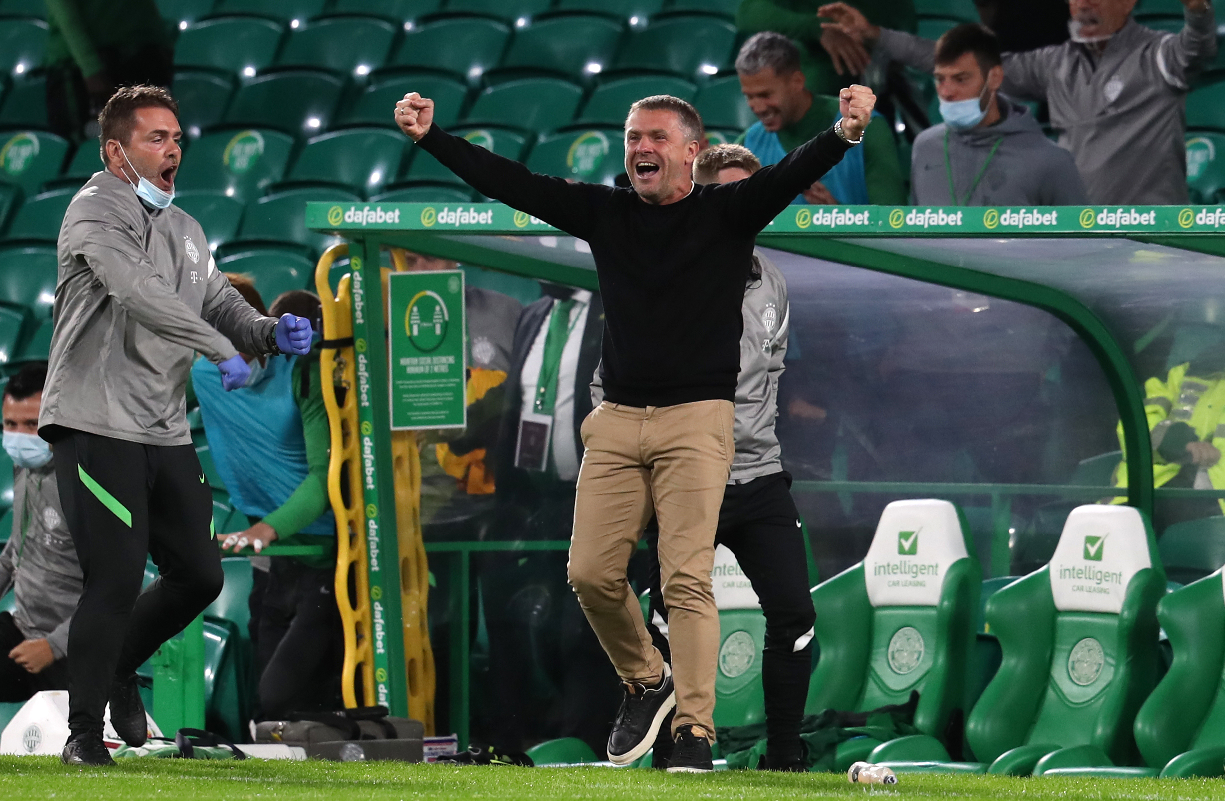 Ferencvaros boss Serhiy Rebrov reacts