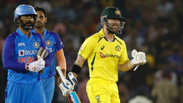 Matthew Wade celebrates Australia's win over India