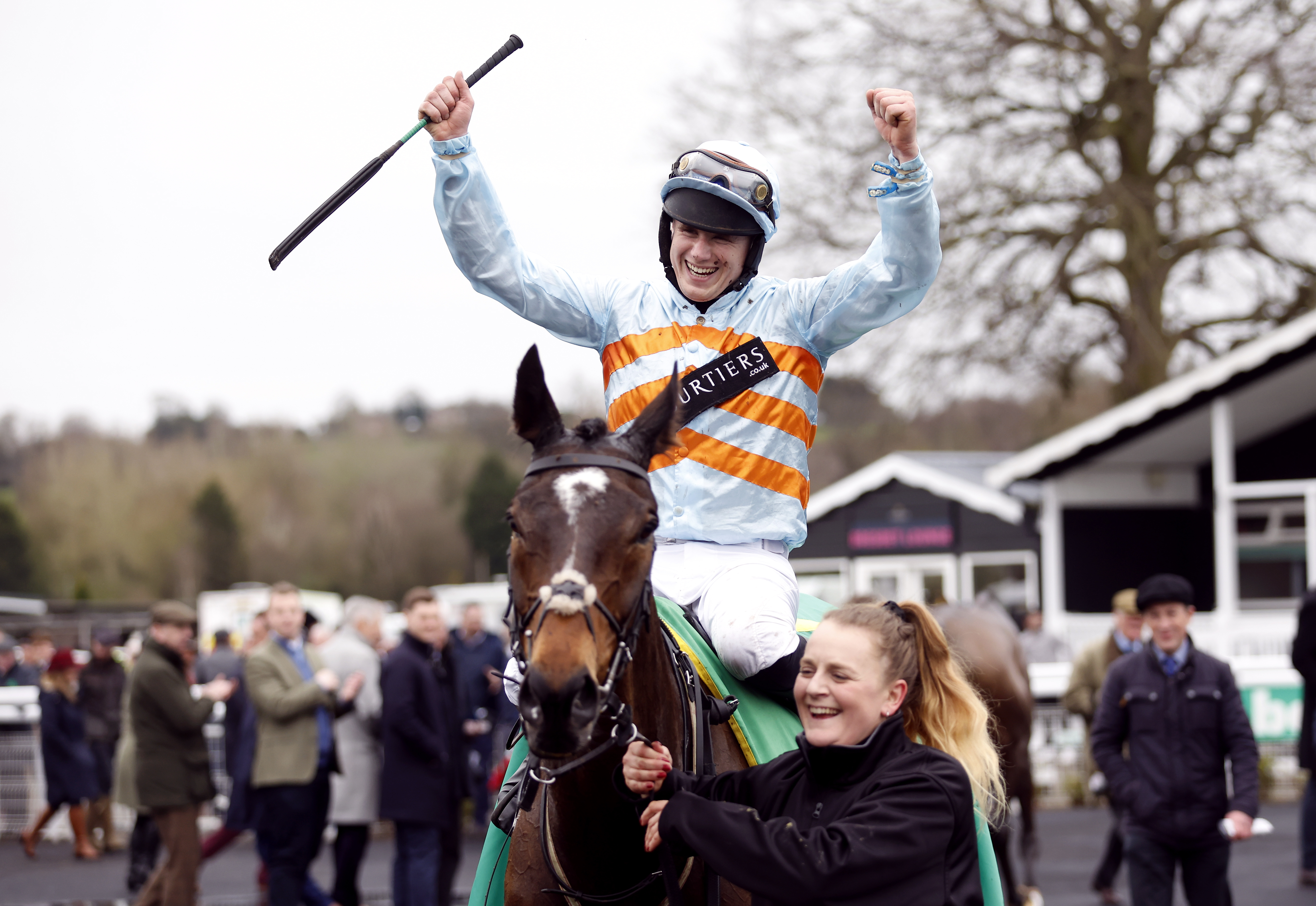 Beauport and jockey Jordan Nailor after winning the bet365 Midlands Grand National