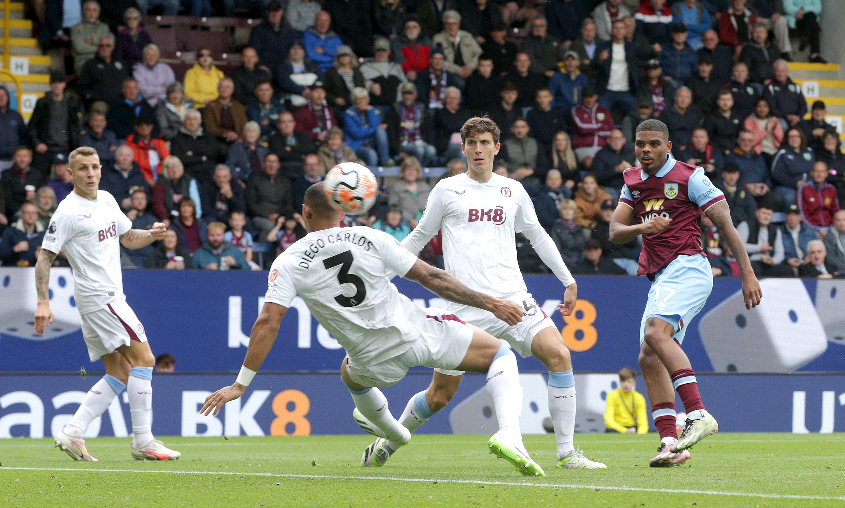 Foster, right, pulled a goal back for Burnley