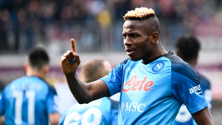 Victor Osimhen is a doubt for Napoli's Champions League quarter-final first leg