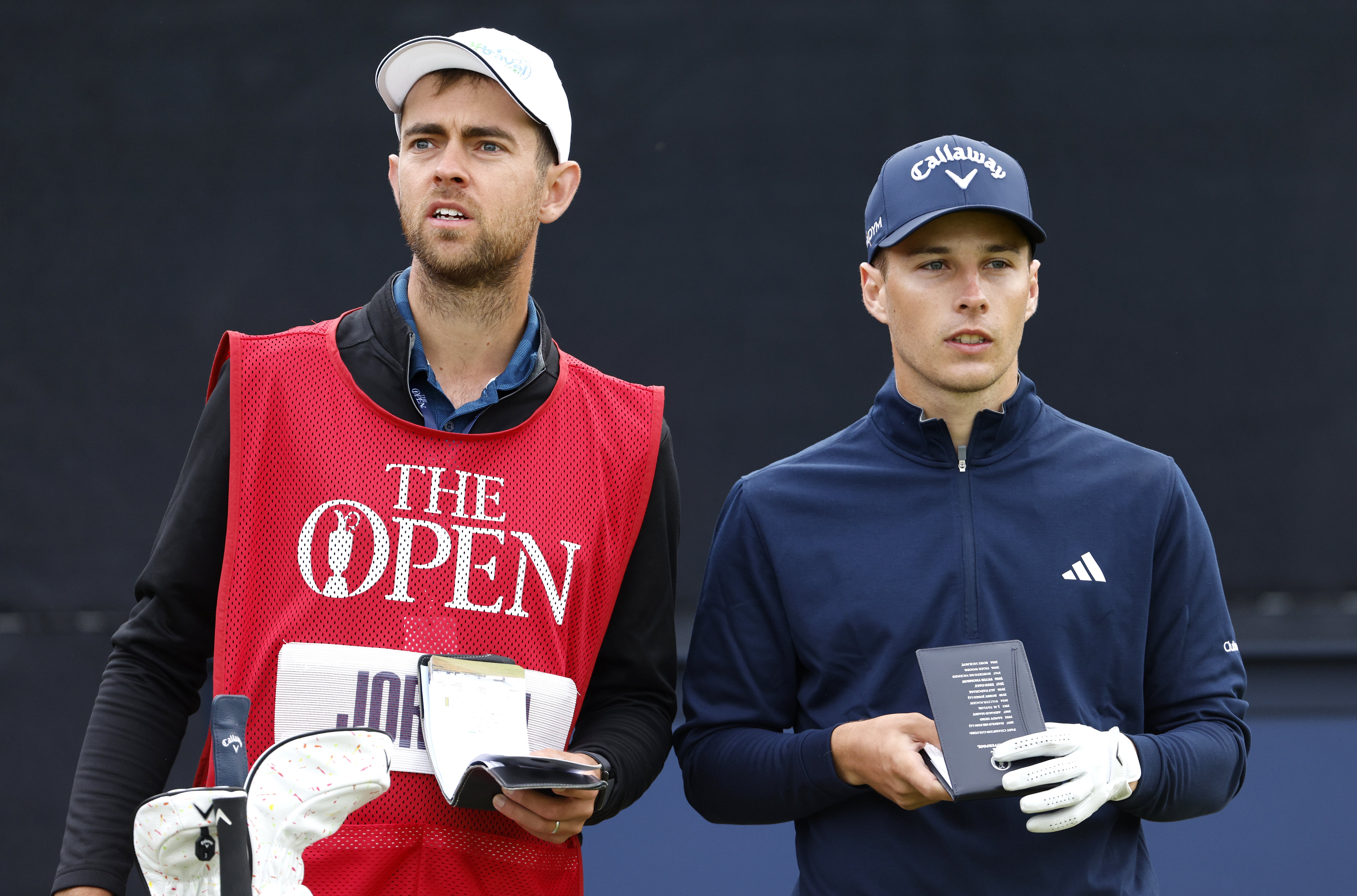 Jordan, right, with caddie Chris Simmons, used home advantage to take the early lead in the tournament