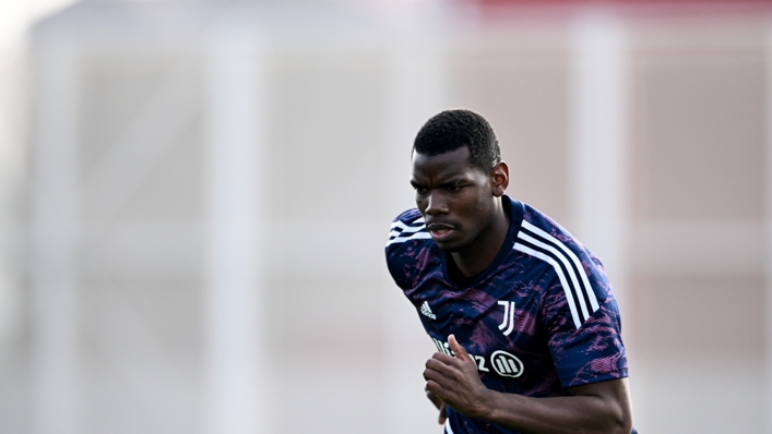 Paul Pogba in training ahead of Thursday's clash with Freiburg
