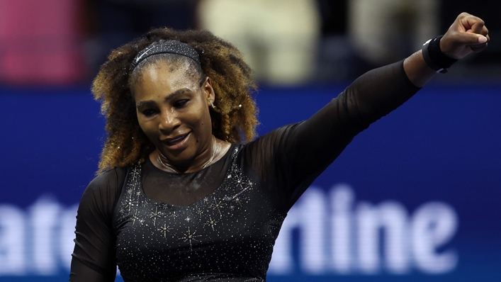 Serena Williams won her first round match at the US Open against Danka Kovinic