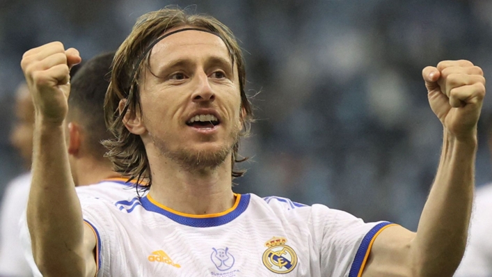Luka Modric celebrates his opening goal