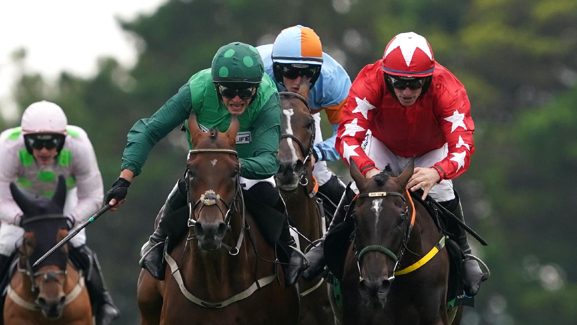 Zarak The Brave (left) holds off Jesse Evans (Brian Lawless/PA)