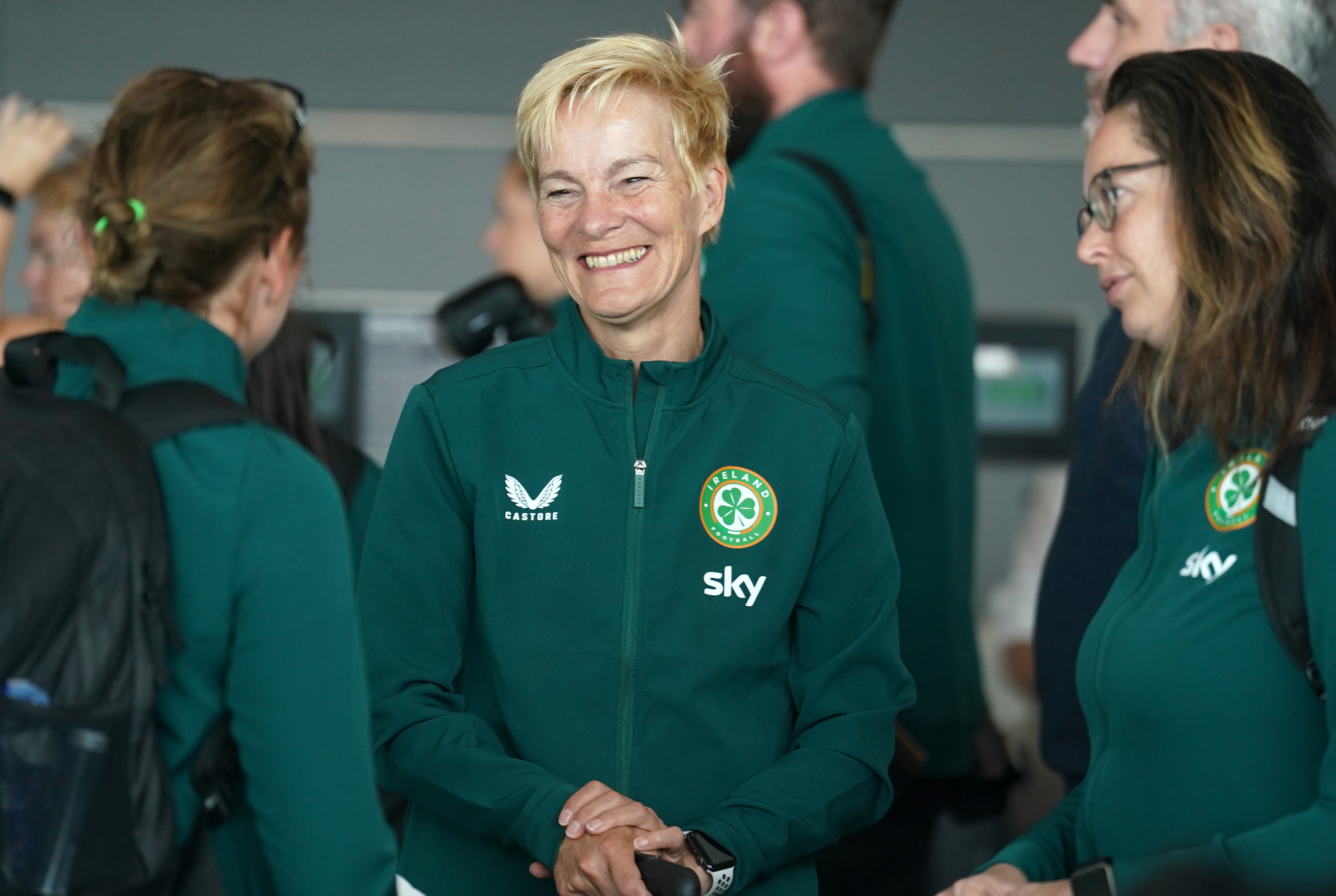 Republic of Ireland manager Vera Pauw (centre) has dared her team to