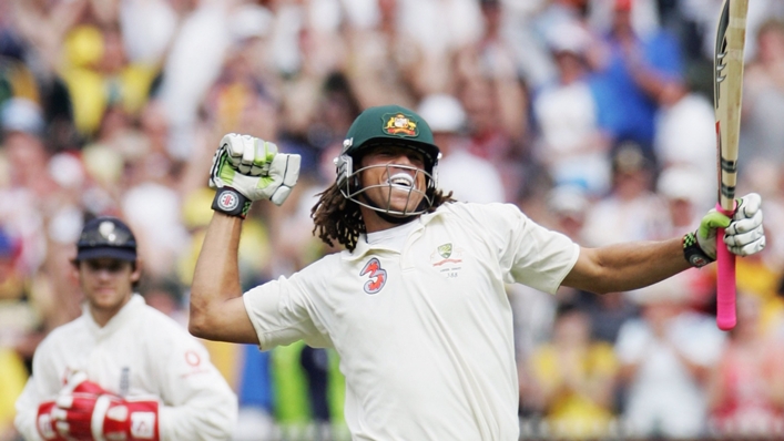 Andrew Symonds after scoring his maiden Test century in 2007