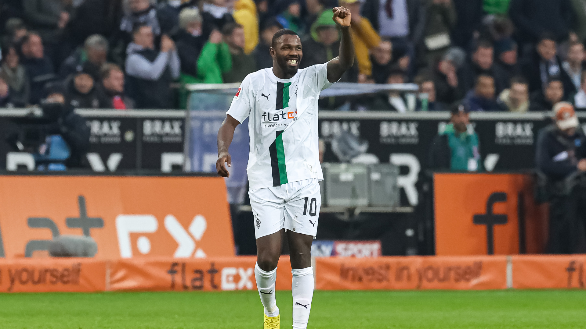 Marcus Thuram was on target against Bayern Munich on Saturday for Borussia Monchengladbach