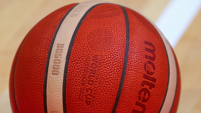 An official basketball used in the World Cup