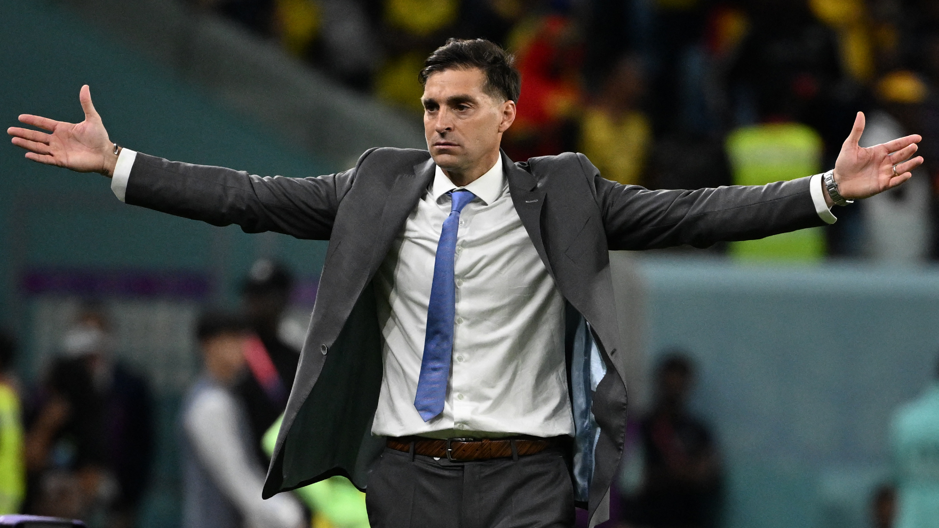 Uruguay boss Diego Alonso was frustrated after his side's early World Cup exit