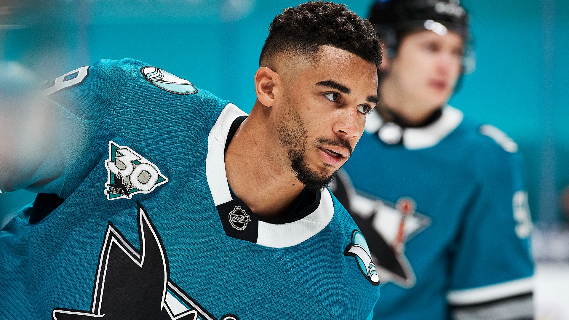 Evander Kane of the San Jose Sharks