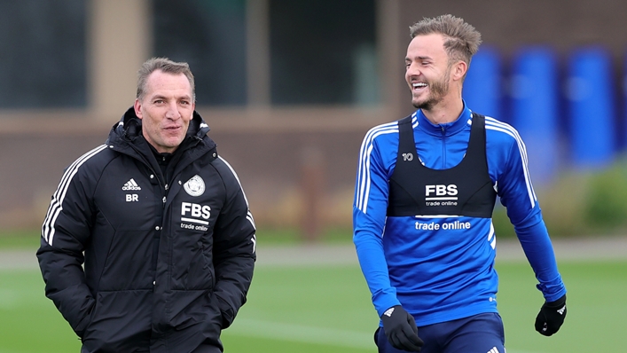 Brendan Rodgers and James Maddison