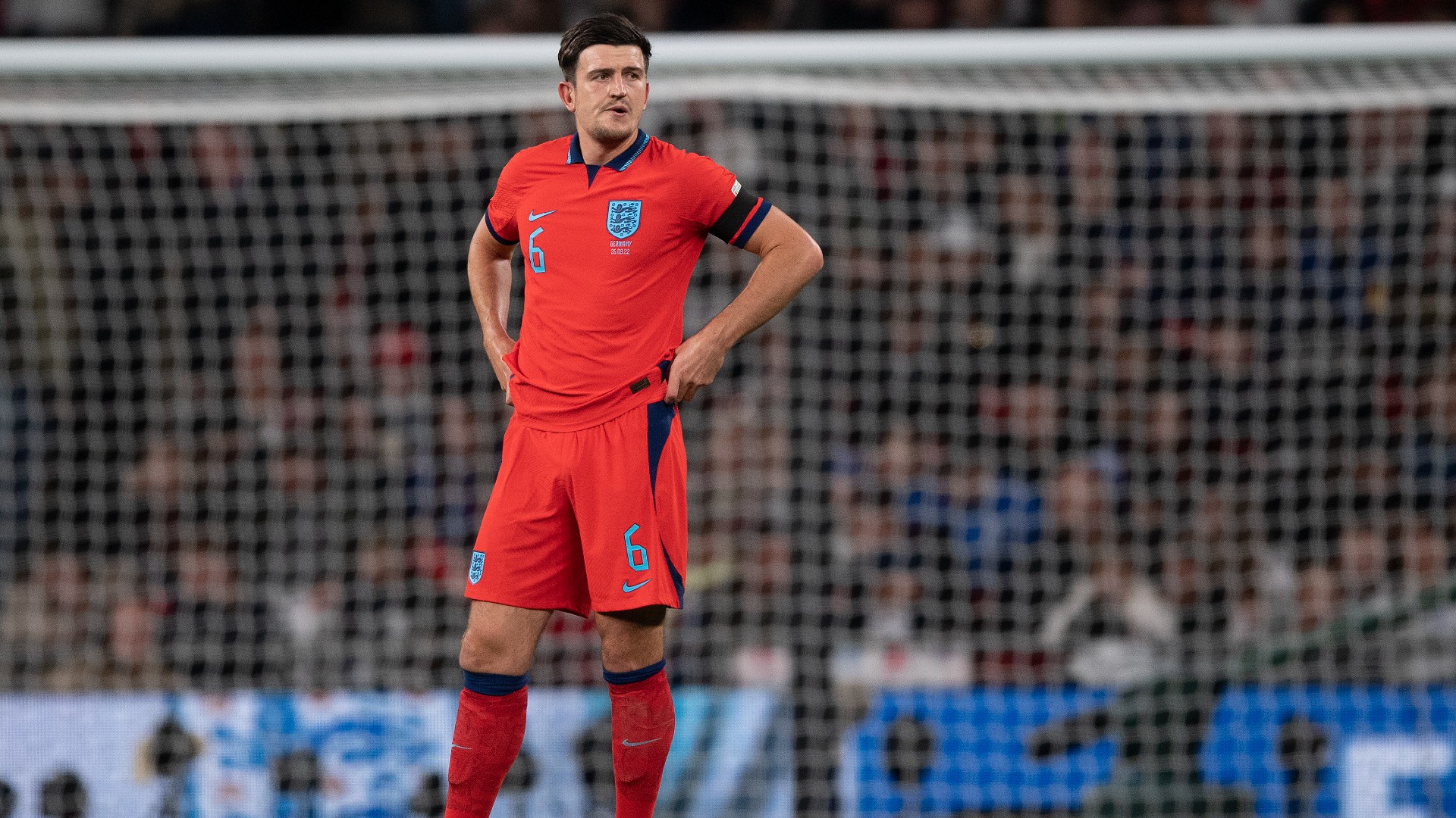Harry Maguire conceded a penalty during England's draw with Germany on Monday