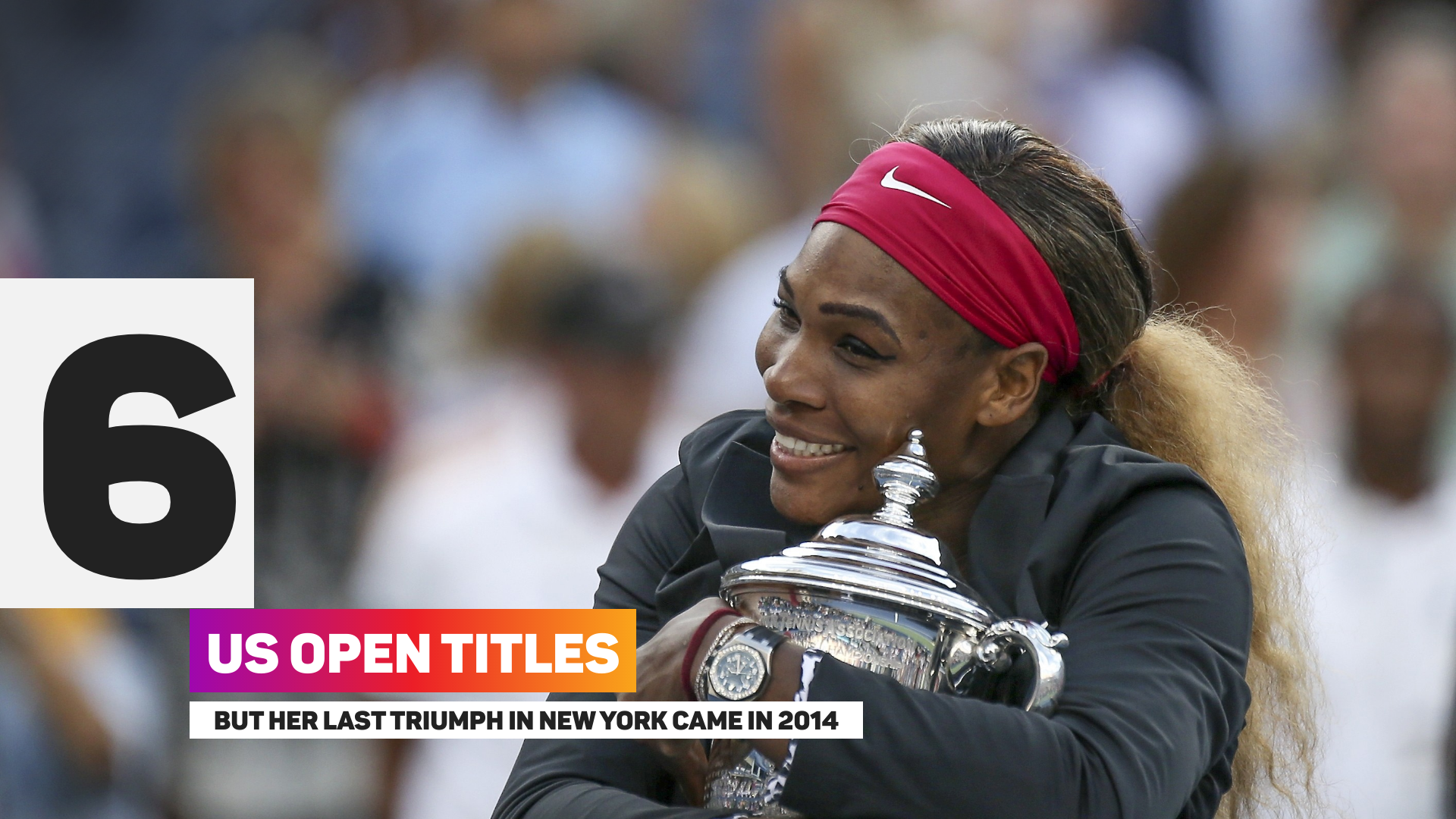 Serena Williams has won six US Open titles