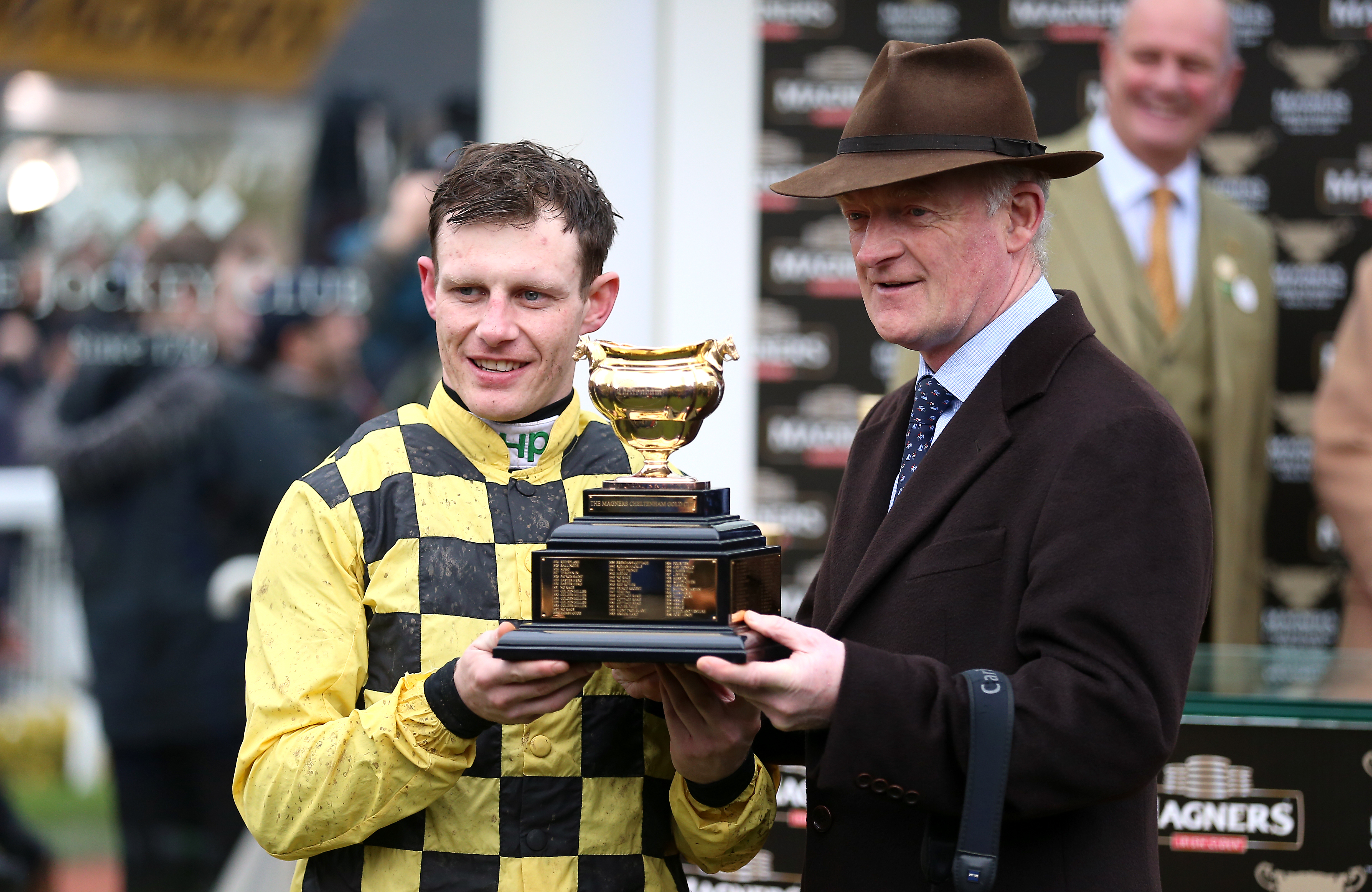 Willie Mullins and Paul Townend after Al Boum Photo's first Gold Cup victory