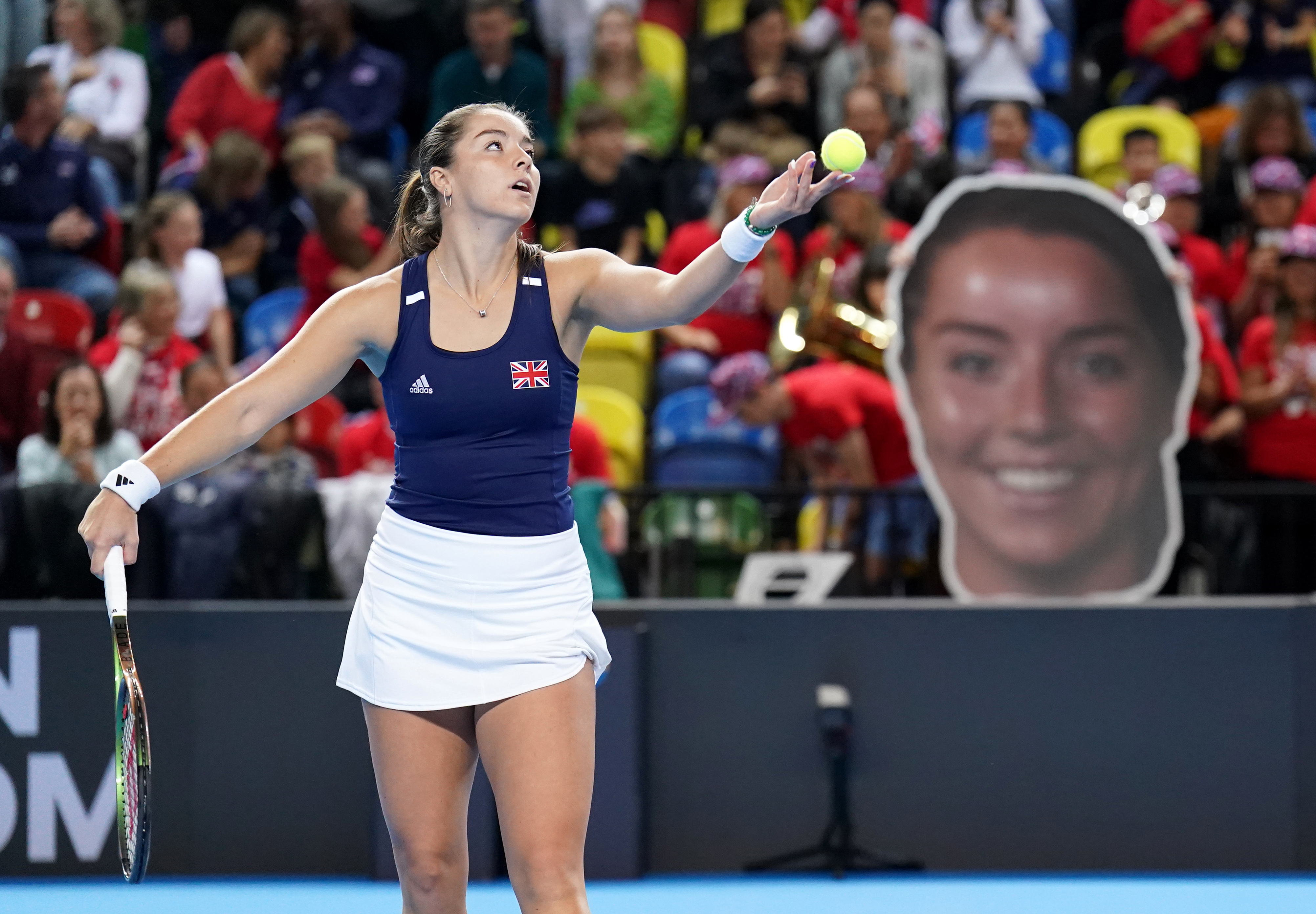 Great Britain suffer shock early BJK Cup setback as Jodie Burrage loses opener
