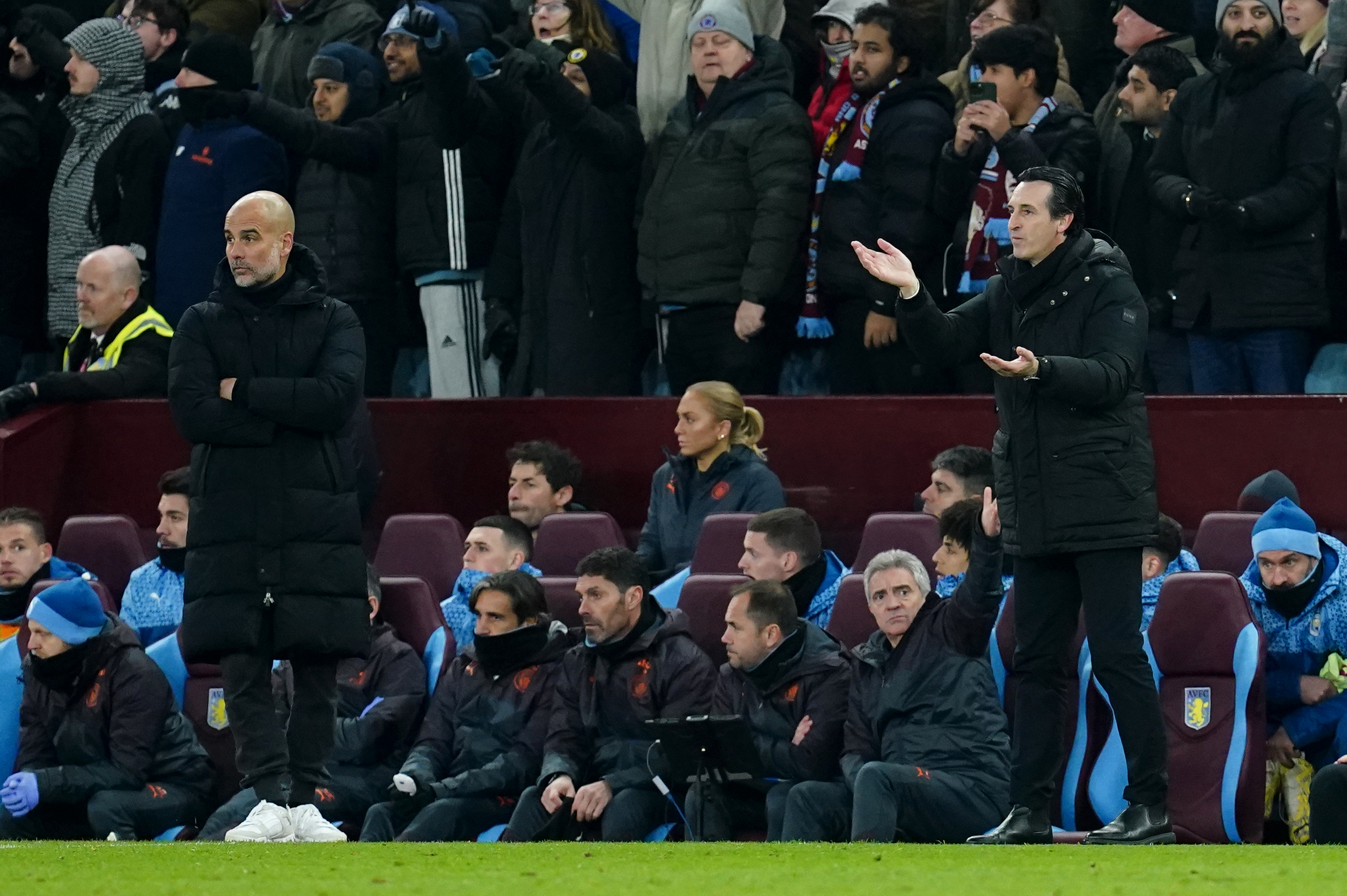 Pep Guardiola and Unai Emery