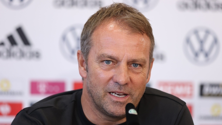 Germany coach Hansi Flick during a news conference