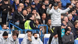 Thomas Tuchel cuts a frustrated figure during Chelsea's loss to Brentford