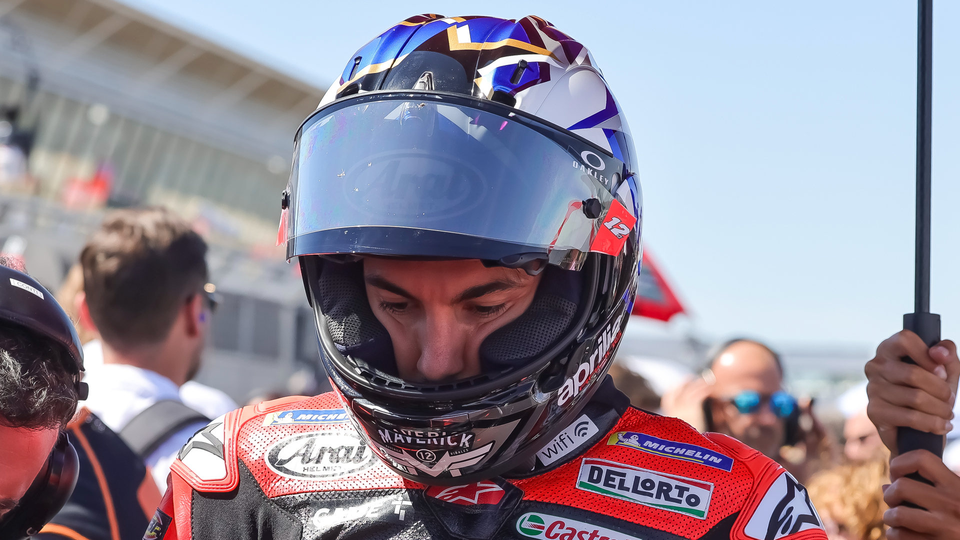 Aleix Espargaro suffered a broken heel at Silverstone