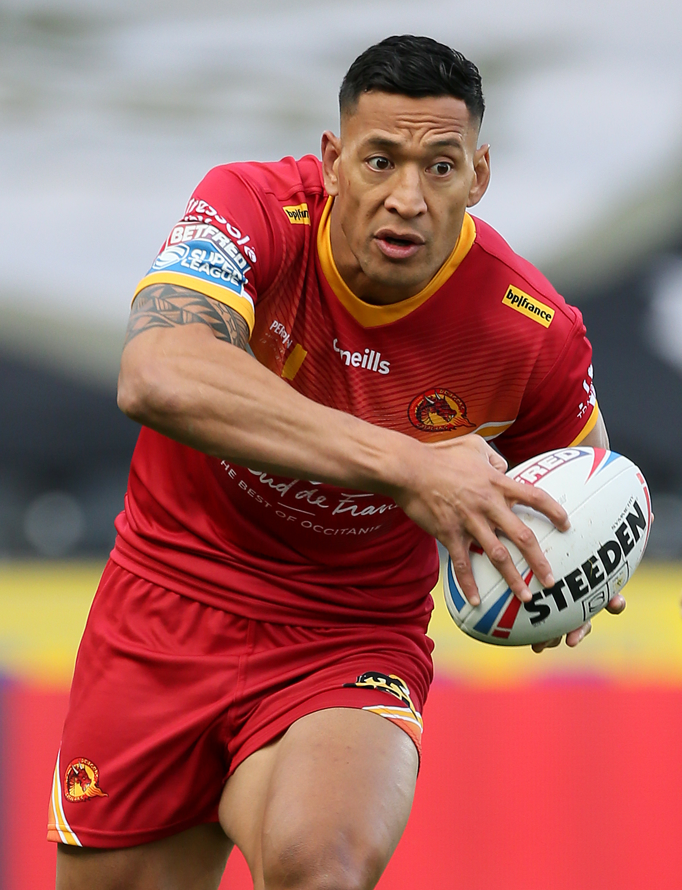 Israel Folau played for the Catalans Dragons before returning to union in Japanese club rugby