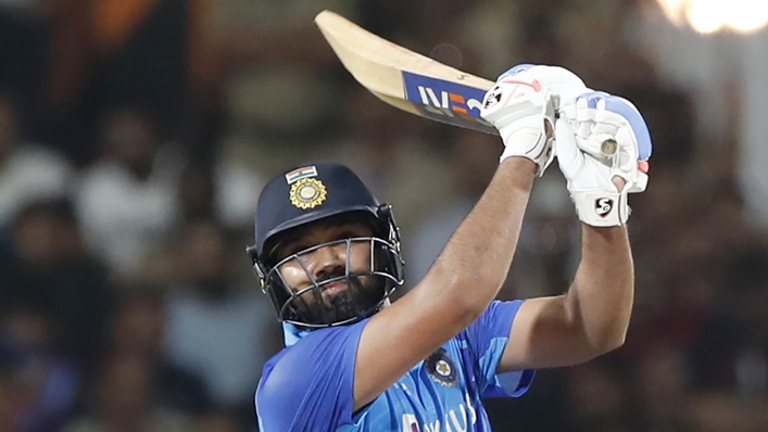 Rohit Sharma hit a match-high score to help India to victory