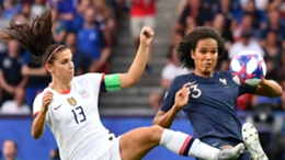 Alex Morgan (L) has thrown her support behind a player protest led by Wendie Renard (R)
