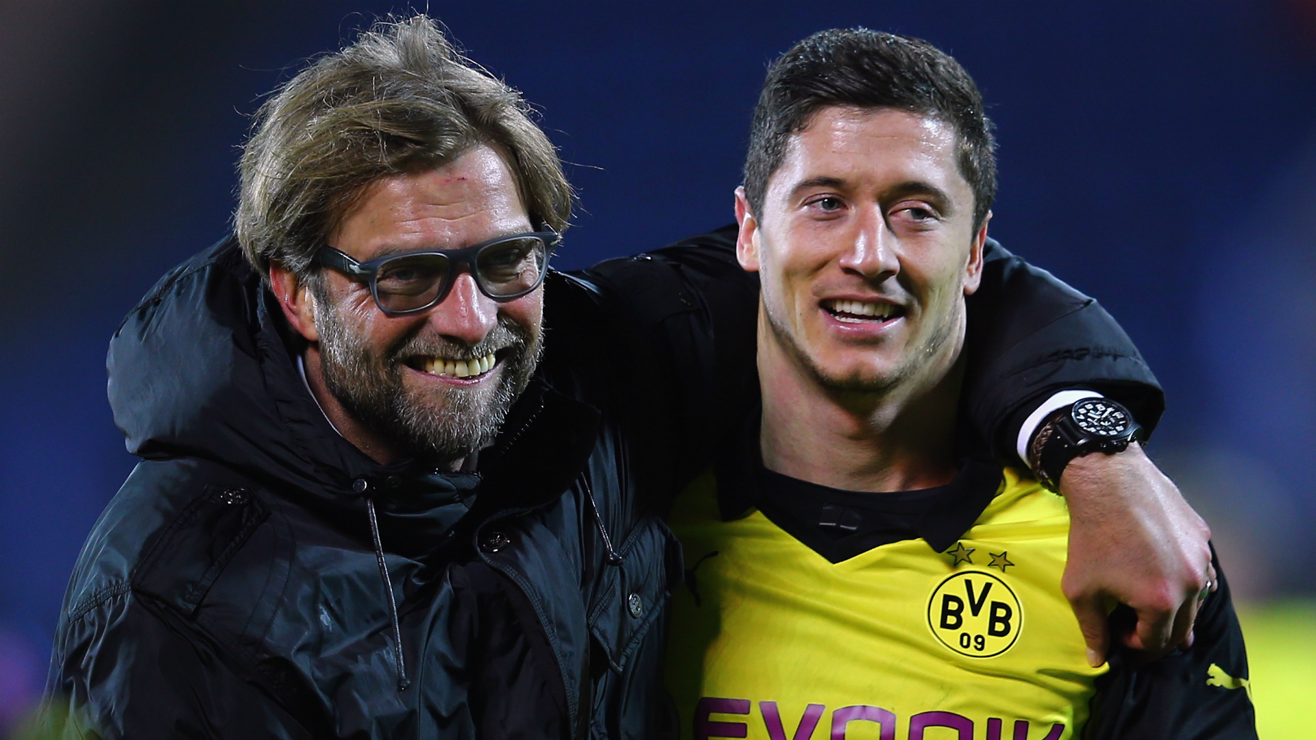 Jurgen Klopp and Robert Lewandowski at Borussia Dortmund
