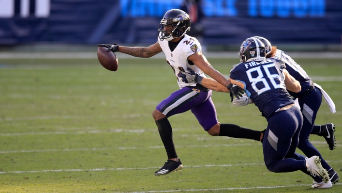 Ravens cornerback Marcus Peters leads the league in interceptions since his debut in 2015