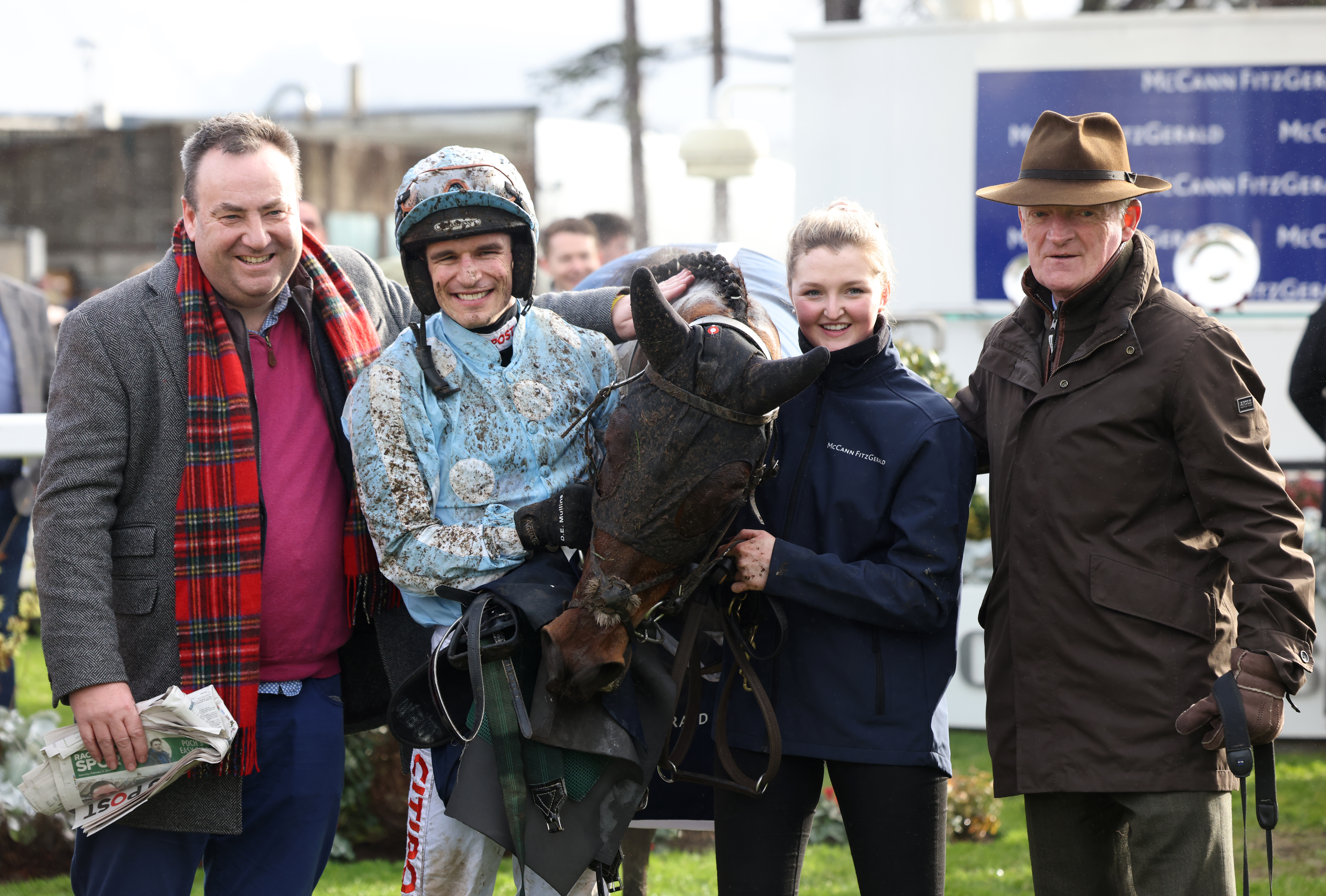 Kargese with Kenny Alexander (left) and Willie Mullins