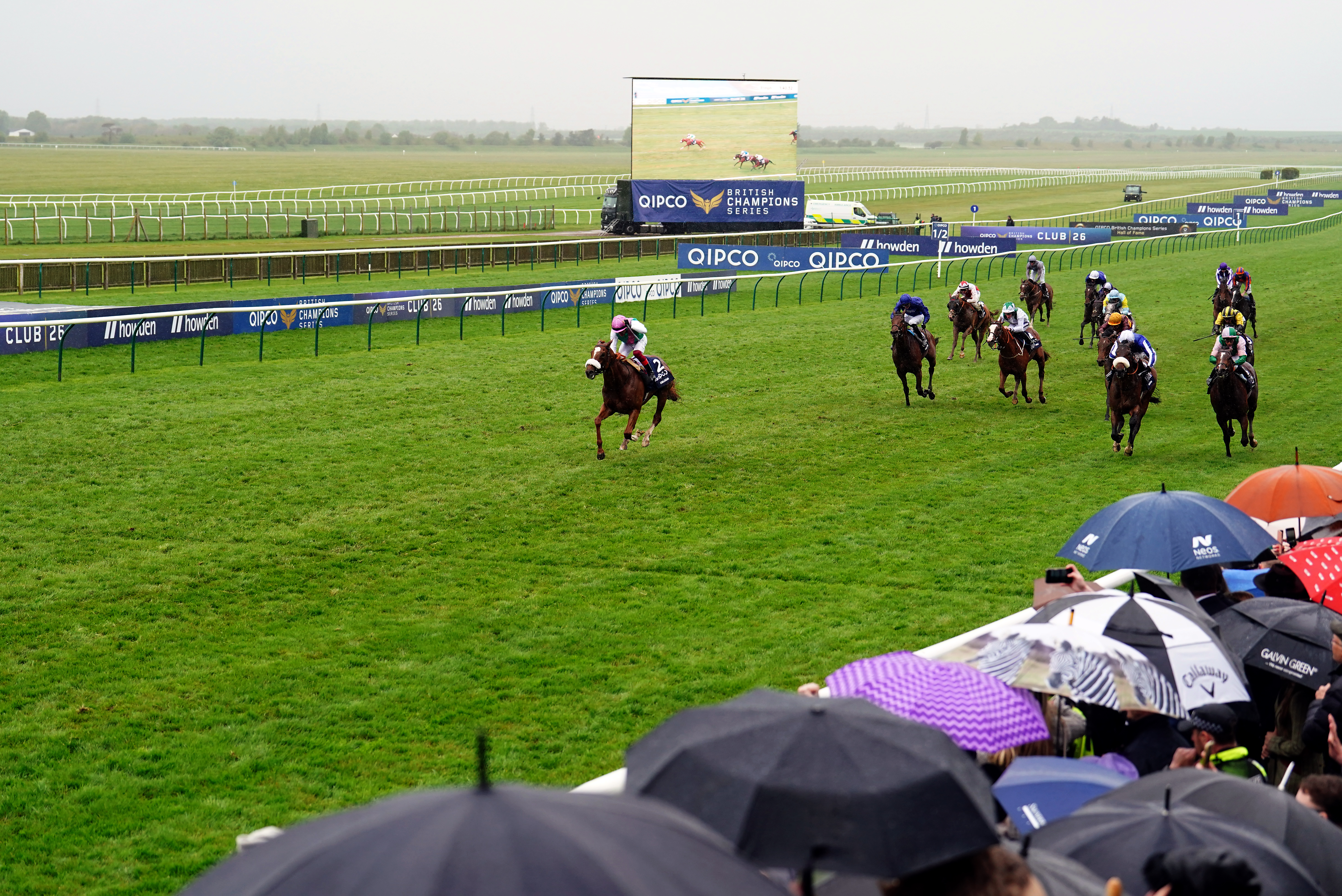 Hi Royal (second from right) ran a huge race in the 2000 Guineas
